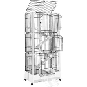 Yaheetech Rolling Rabbit Cage on Wheel, Gray, 6-Level