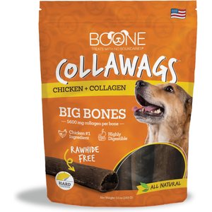 Boone Collawags Large Bones Chicken Flavor Dog Treats, 10-oz bag