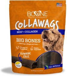 Boone Collawags Large Bones Beef Flavor Dog Treats, 10-oz bag