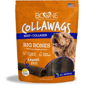 Boone Collawags Large Bones Beef Flavor Dog Treats, 10-oz bag