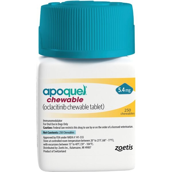 APOQUEL (oclacitinib chewable tablet) Chewable for Dogs, 5.4mg, 30 ...