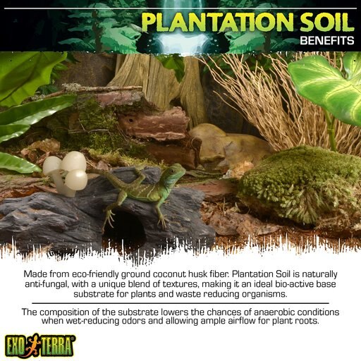 Exo Terra Plantation Soil Tropical Terrarium Reptile Substrate, 7.2-qt