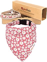 Pettsie Dog Collar Daisy & Bandana, pink, Large