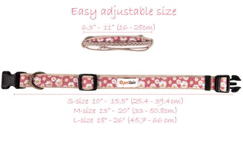 Show full view: Pettsie Dog Collar Daisy & Bandana, Pink, Large slide 5 of 9