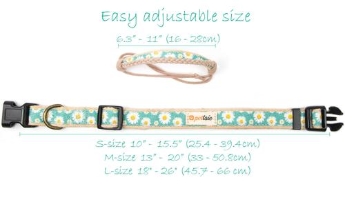 Show full view: Pettsie Dog Collar Daisy & Bandana, Green, Large slide 6 of 10