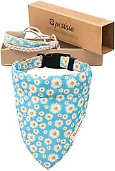 Pettsie Dog Collar Daisy & Bandana, Turquoise, Small