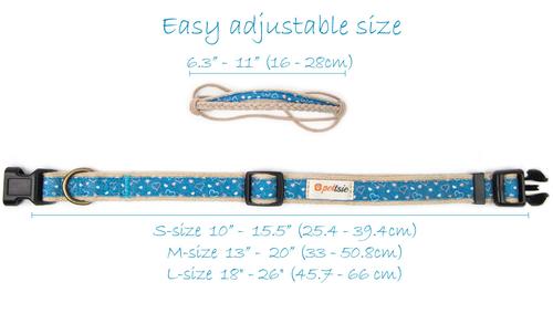Show full view: Pettsie Dog Collar Daisy & Bandana, Blue, Large slide 5 of 9