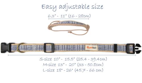 Show full view: Pettsie Dog Collar & Bandana, Blue, Small: 15.5-in neck, 3/5-in wide slide 5 of 10