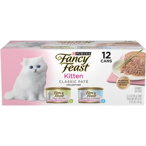 FANCY FEAST Kitten Classic Pate Collection Turkey & Whitefish Variety ...