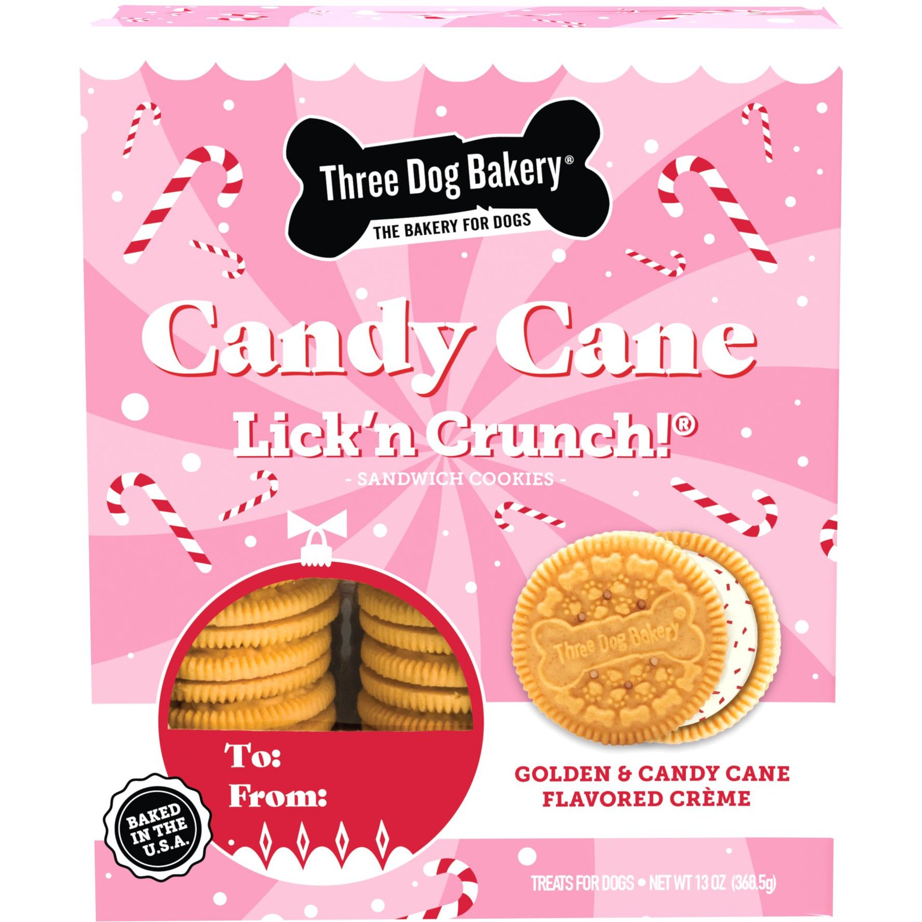 Temporarily Unavailable THREE DOG BAKERY Lick'n Crunch Candy Cane