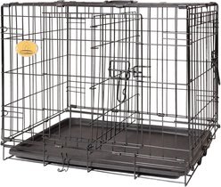 KennelMaster 24-inx17-inx19-in Folding Dog Kennel Crate with divider, Black, 2 count slide 2 of 9