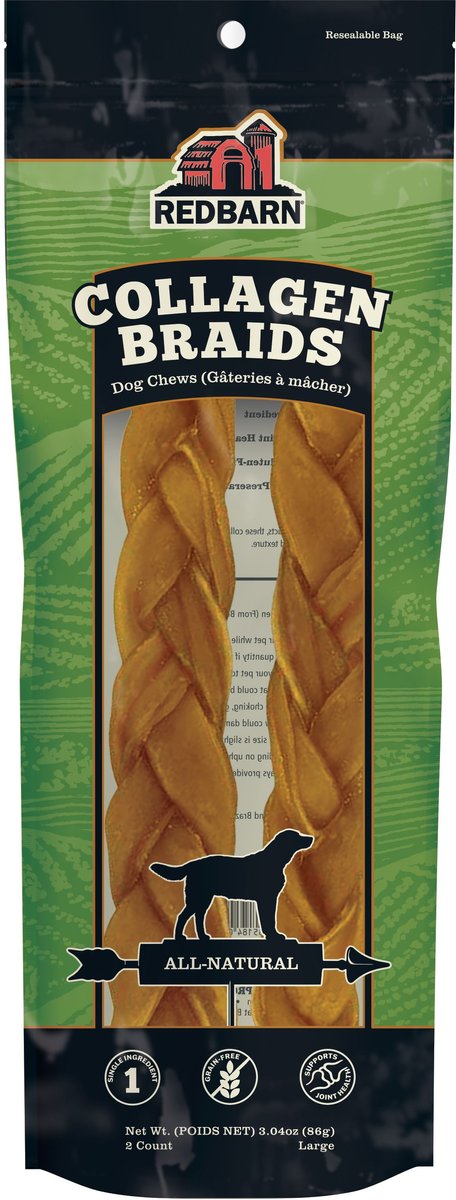 REDBARN Collagen Braid Dog Chew, Large, 2 count - Chewy.com