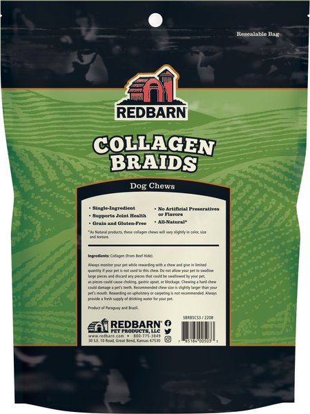 Redbarn Collagen Braid Dog Chew, Small, 3 count