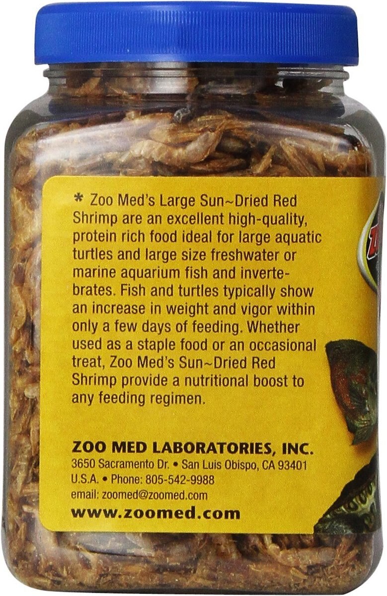 ZOO MED Large SunDried Red Shrimp Turtle Treats, 2.5oz jar