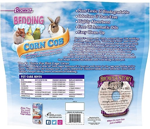 Brown's Naturally Fresh! Corn Cob Small Animal & Bird Bedding, 5.87-L