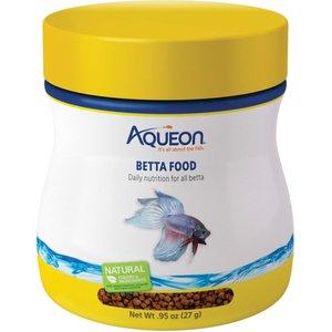 Aqueon Betta Fish Food Floating Pellets, 0.95-oz jar