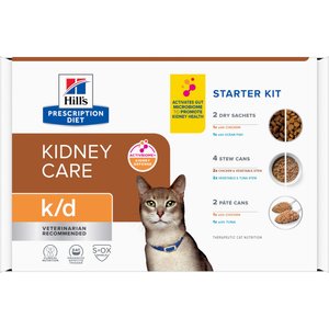Hill's Prescription Diet k/d Kidney Care Starter Kit Variety Pack Cat Food, 5.25-oz bag