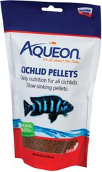 Aqueon Mini Cichlid Pellet Fish Food, 8.5-oz bag