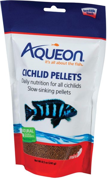 Aqueon Mini Cichlid Pellet Fish Food, 8.5-oz bag slide 1 of 9