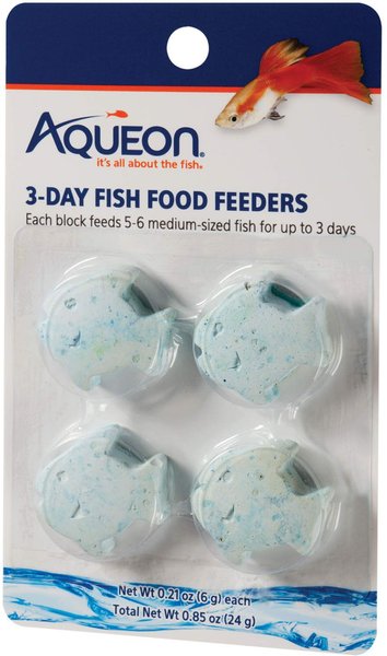 Aqueon Tropical Freshwater Fish Food Feeder, 3-day, 4 count slide 1 of 4