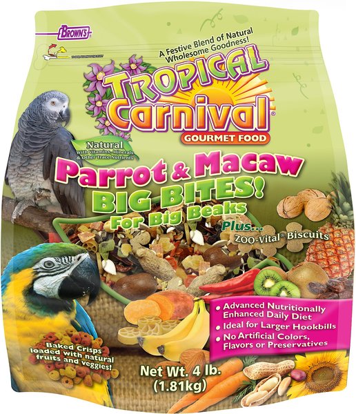 Tropical Carnival Natural Parrot & Macaw Food (4 pound)