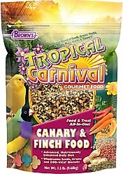 Brown's Tropical Carnival Canary & Finch Food, 1.5-lb bag