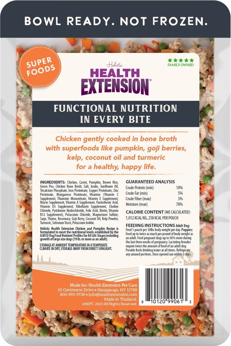 HEALTH EXTENSION Gently Cooked Chicken & Pumpkin Recipe Wet Dog Food, 9
