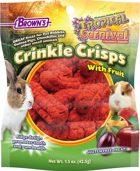 BROWN'S Tropical Carnival Crinkle Crisps with Fruit Small Animal