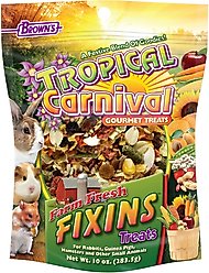 Brown's Tropical Carnival Farm Fresh Fixins Small Animal Treats, 10-oz bag