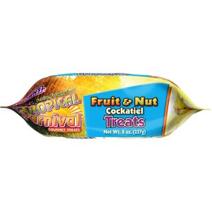 Brown's Tropical Carnival Fruit & Nut Cockatiel Bird Treats, 8-oz bag