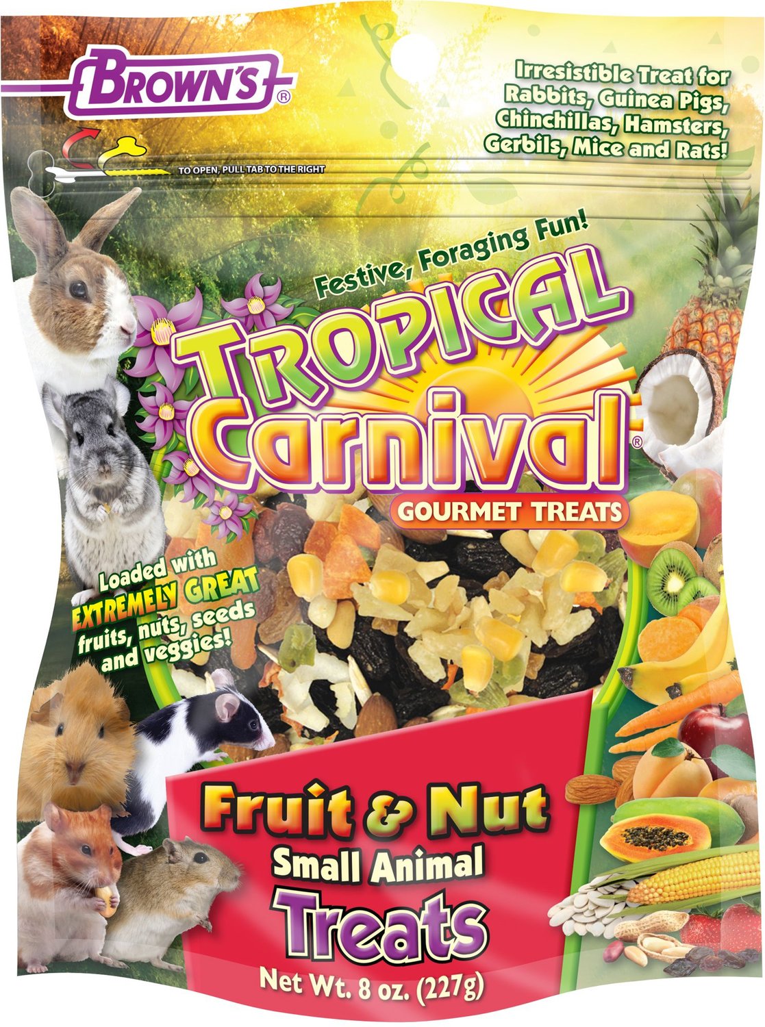 Brown's Tropical Carnival Crinkle Crisps with Fruit Small Animal Treats