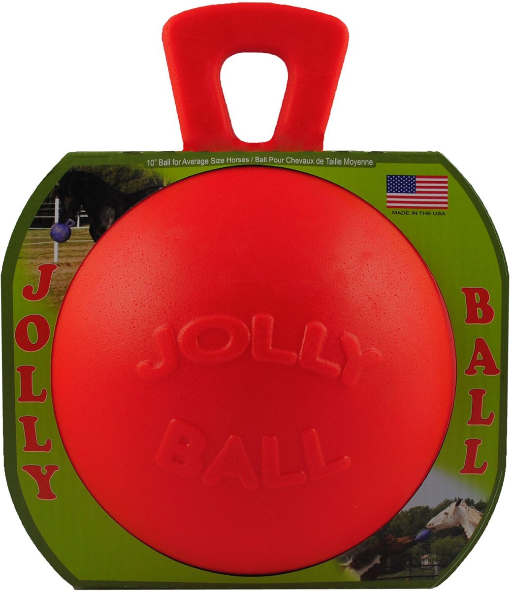 Horsemen's Pride Jolly Ball Tug-n-Toss Boxed Horse Toy, 8-in