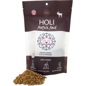HOLI Elk & Venison Grain-Free Freeze-Dried Dog & Cat Food Topper, 3-oz bag