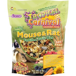Brown's Tropical Carnival Fortified Daily Diet Natural Mouse & Rat Food, 2-lb bag
