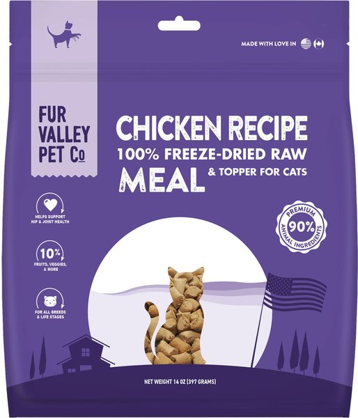 Fur Valley Purrfect Poultry Recipe Freeze-Dried Cat Food, 14-oz bag