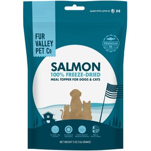 Fur Valley Salmon Freeze-Dried Dog & Cat Food Topper, 5-oz bag