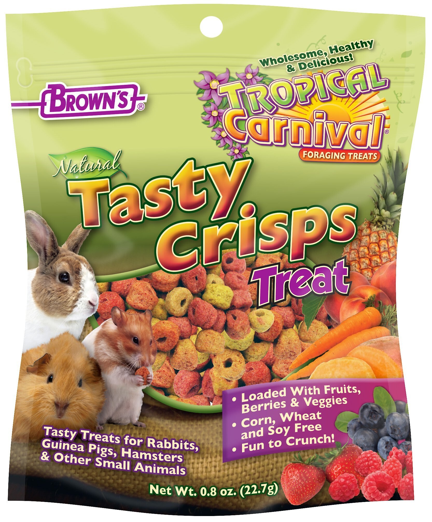 BROWN'S Tropical Carnival Natural Tasty Crisps Berry Flavor Small ...