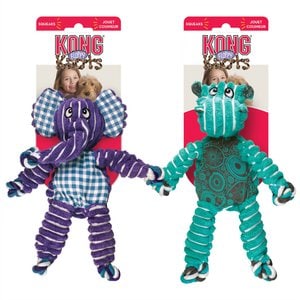 KONG Floppy Knots Hippo + Elephant Dog Toy