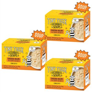 Tiny Tiger Lickables Soup Chicken Recipe in a Creamy Fish Broth Cat Treat & Topper, 1.2-oz cup, case of 24