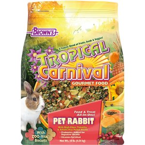 Brown's Tropical Carnival Gourmet Rabbit Food, 10-lb bag