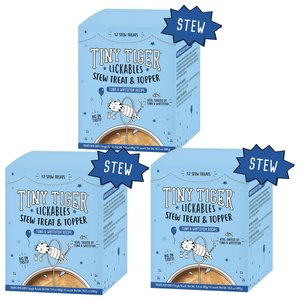 Tiny Tiger Lickables Stew Tuna & Whitefish Recipe Cat Treat & Topper, 1.4-oz pouch, case of 36