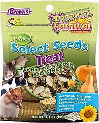 Brown's Tropical Carnival Natural Select Seeds Small Animal Treats, 3.5-oz bag
