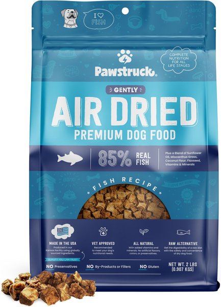 PAWSTRUCK Fish Recipe Grain Free Air Dried Dog Food 2 lb bag