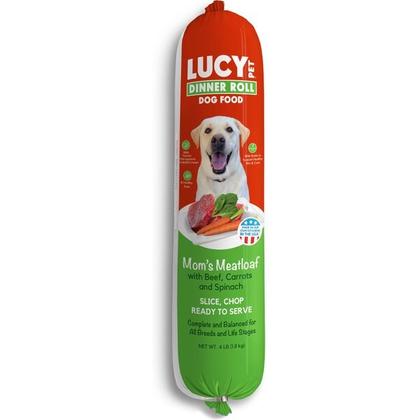 LUCY PET PRODUCTS Beef Formula Dog Food Roll, 2.5lb bag
