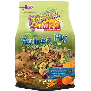 Brown's Tropical Carnival Fortified Daily Diet Natural Guinea Pig Food, 4-lb bag