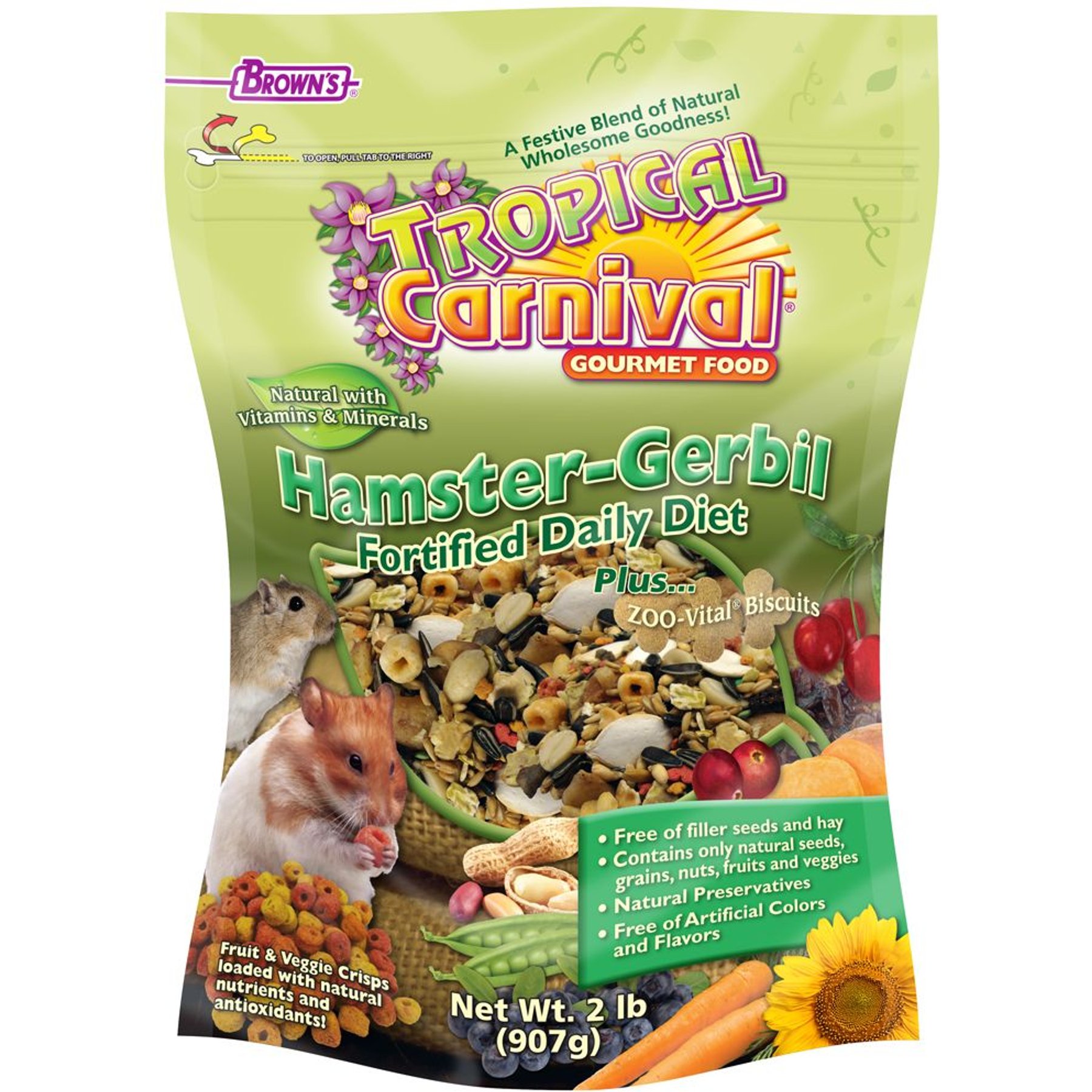 Brown's Pet Food  Tropical Carnival® Crunchy Crisp Sticks - Nutritious  Small Animal Treat