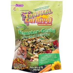 Brown's Tropical Carnival Gourmet Gerbil & Hamster Food, 2-lb bag