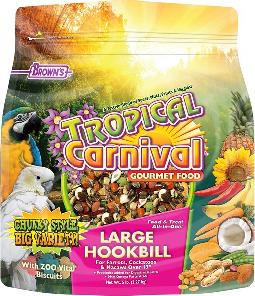 Brown's Tropical Carnival Gourmet Large Hookbill Food, 5-lb bag slide 1 of 5