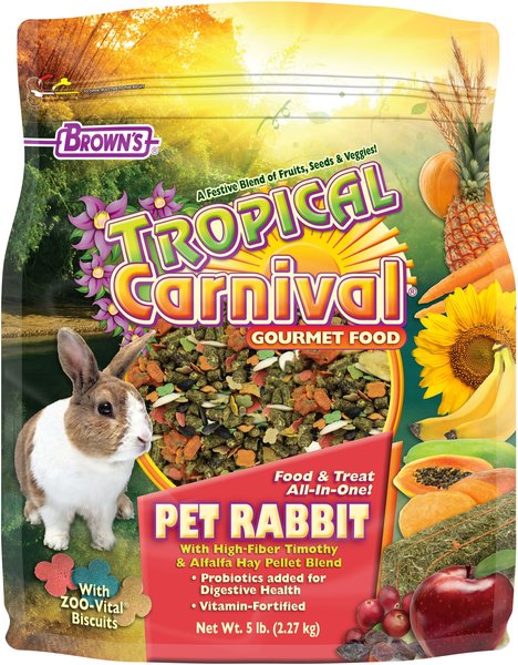 Brown's Tropical Carnival Gourmet Rabbit Food, 5-lb bag slide 1 of 9