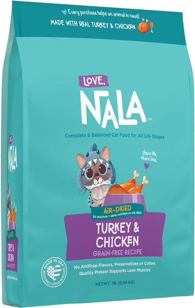 LOVE NALA Turkey Grain Free Adult Dehydrated Cat Food 1 lb bag